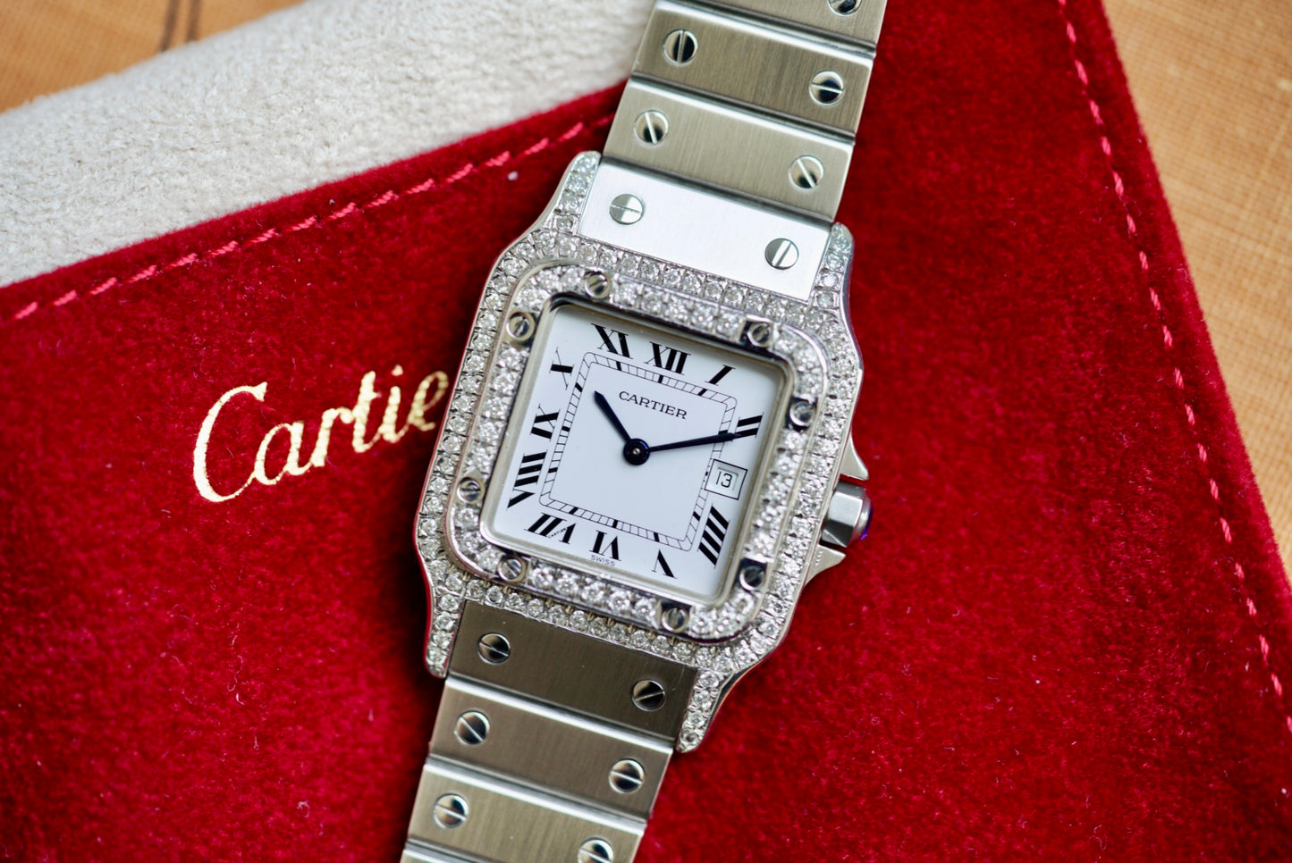 (2960) Cartier Santos Carrée White Dial Large