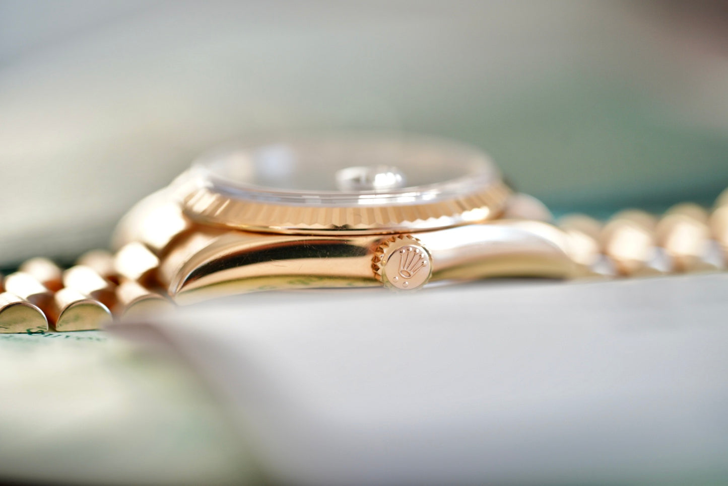 (118238) 2001 Rolex Day-Date Green Dial 36mm 18K Yellow Gold