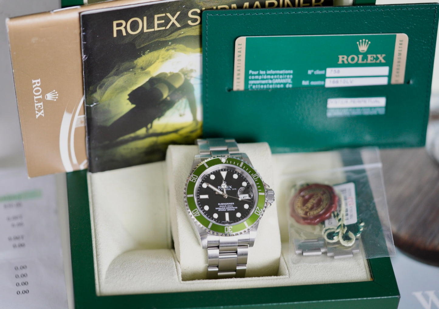 (16610LV) 2007 Rolex Submariner Date “Kermit” B3 Lime Bezel