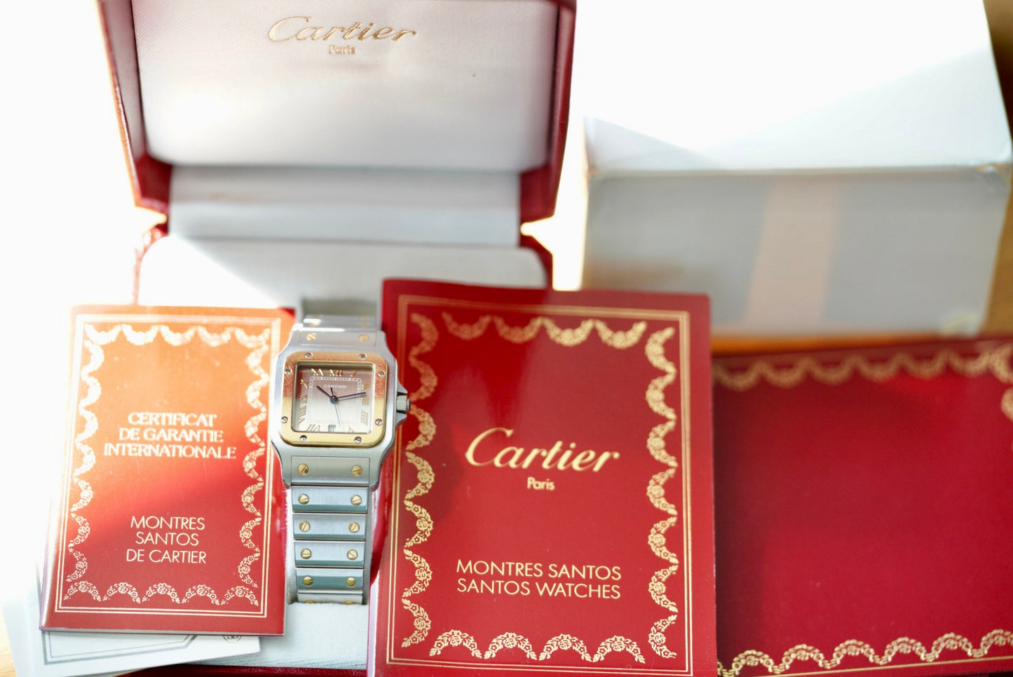 (187901) 1996 Cartier Santos Galbée Bronze Roman