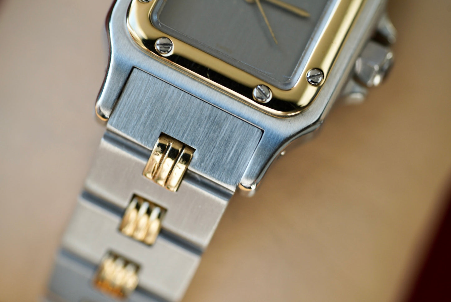 (0902) Cartier Santos Carrée 24mm Ghost Dial Godron