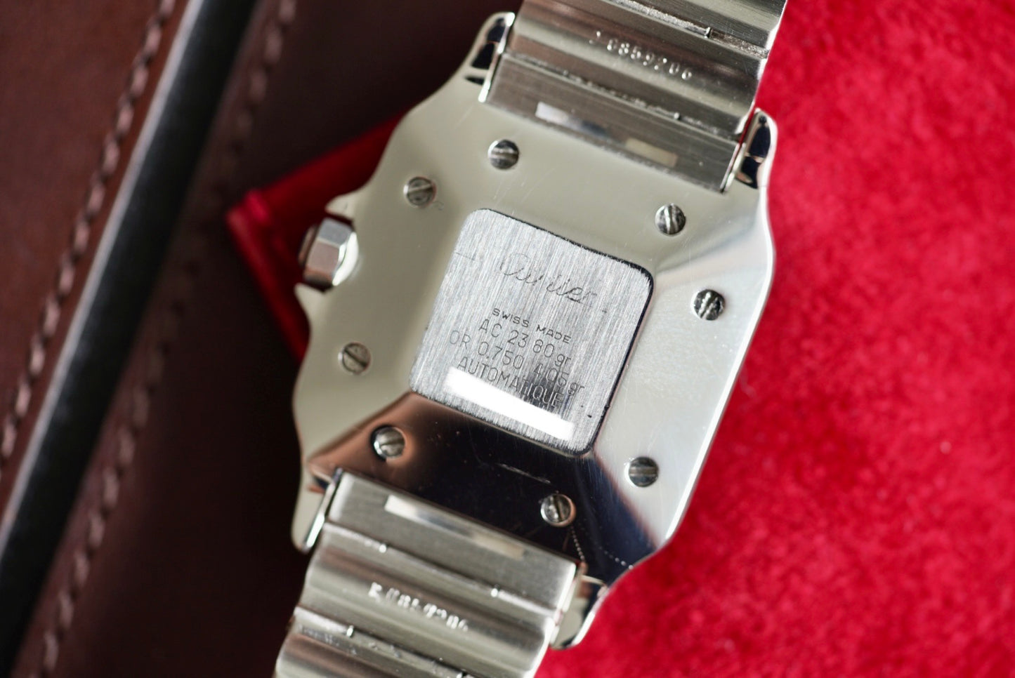 (2961) Cartier Santos Carrée White Spider Dial Large 29mm