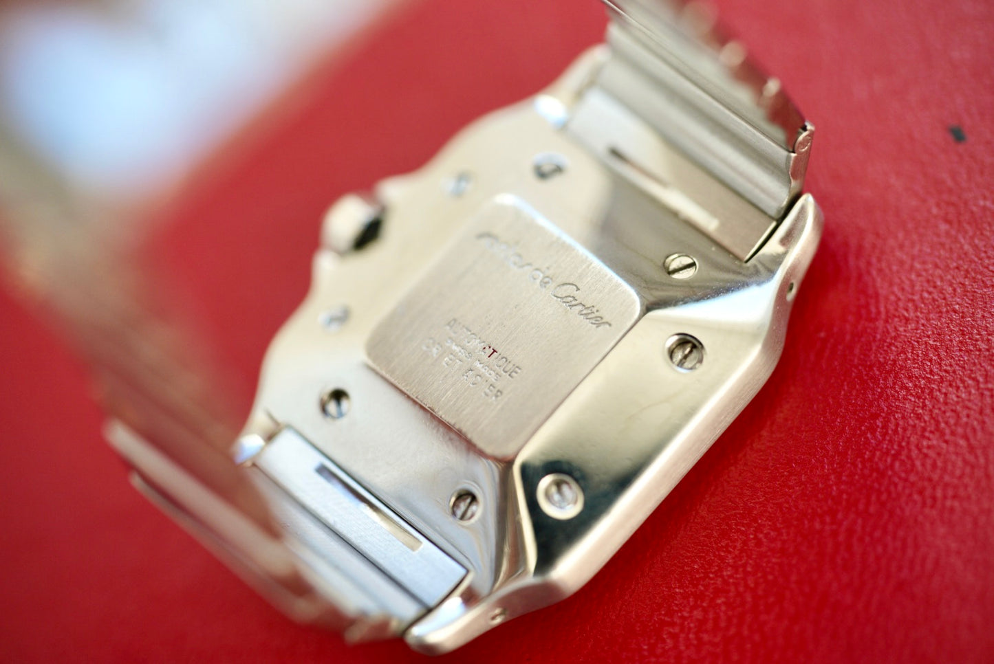 (2961) Cartier Santos Carrée Two-Tone White Dial Automatic