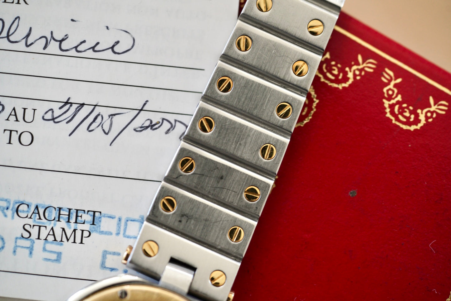 (8192) Cartier Santos Vendome Ghost Dial 32mm Quartz 18K/SS