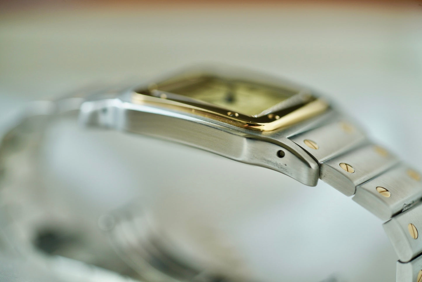 (2319) Cartier Santos Galbée ‘Roman Guilloché’