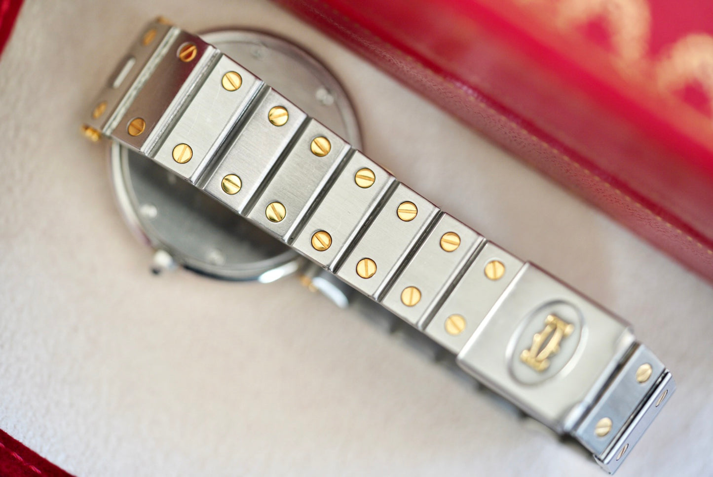 (8192) Cartier Santos Vendome Ghost Dial 32mm Quartz Two-tone