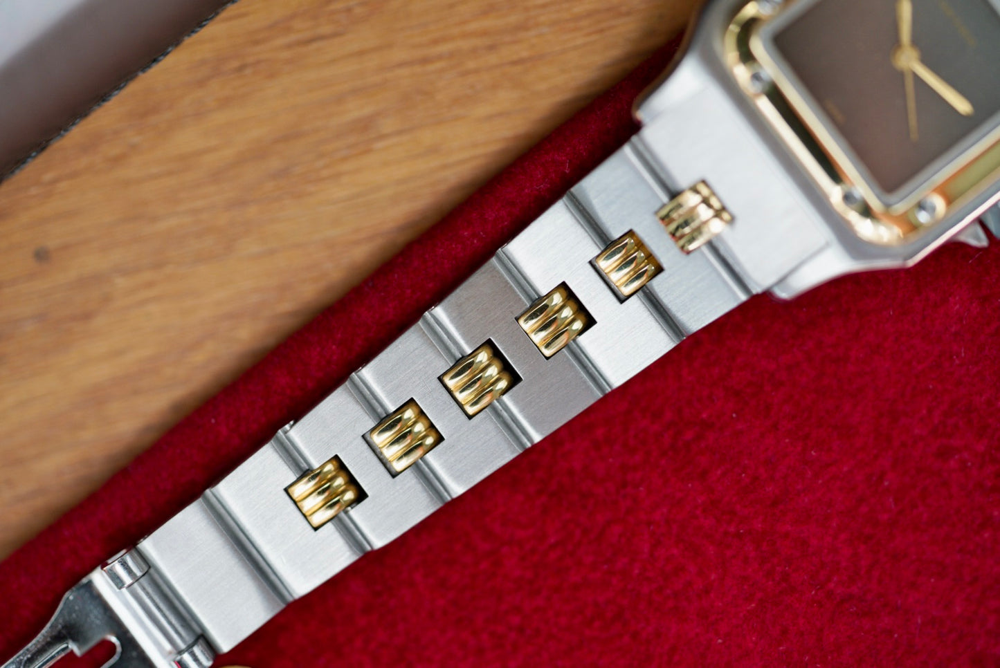 (0902) Cartier Santos Carrée 24mm Ghost Dial Godron