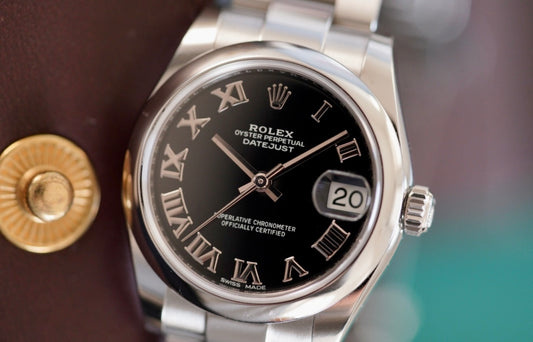 (178240) 2018 Rolex Lady Datejust 31mm Black Roman Dial