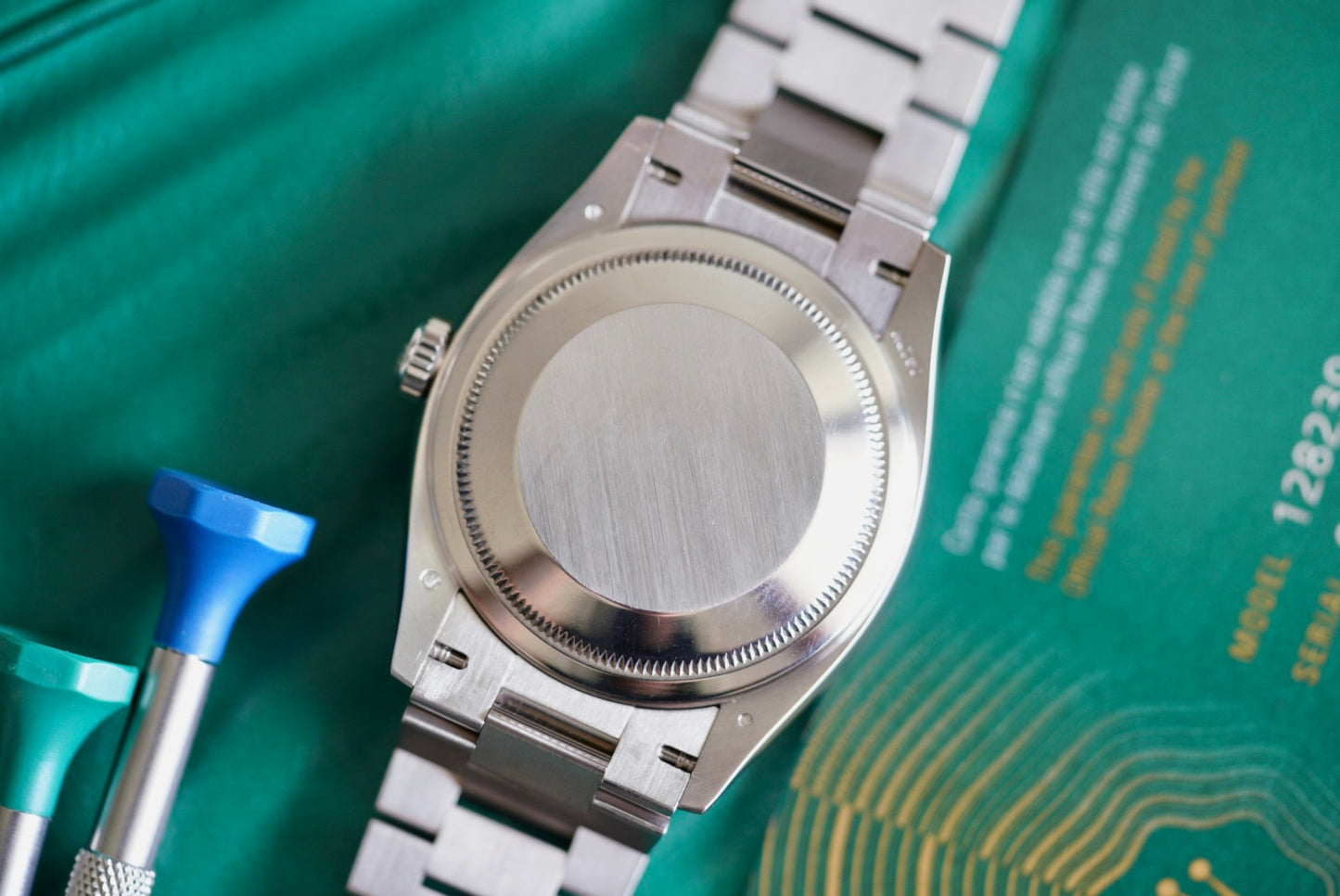 (128239) 2023 Rolex Day-Date Blue Ombrè Baguette Dial 36mm