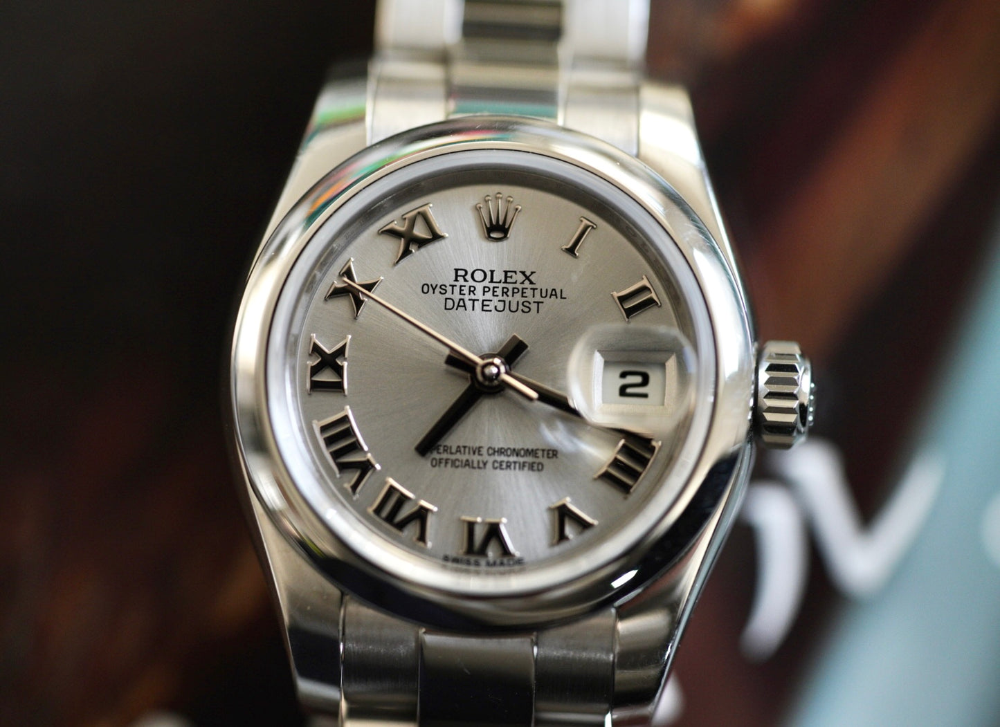 (179160) 2017 Rolex Lady Datejust 26mm Silver Roman Dial