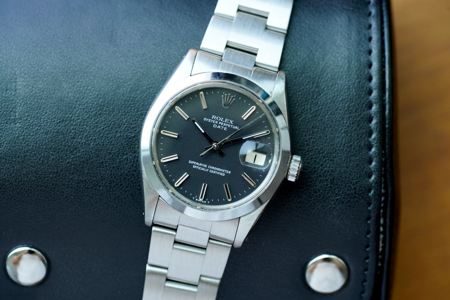 (1500) 1978 Rolex Oyster Perpetual Date 34mm Black Matte Dial
