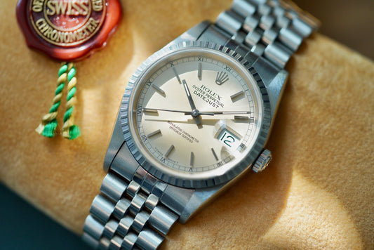 (16220) 1995 Rolex Datejust 36mm Engine Turned Bezel