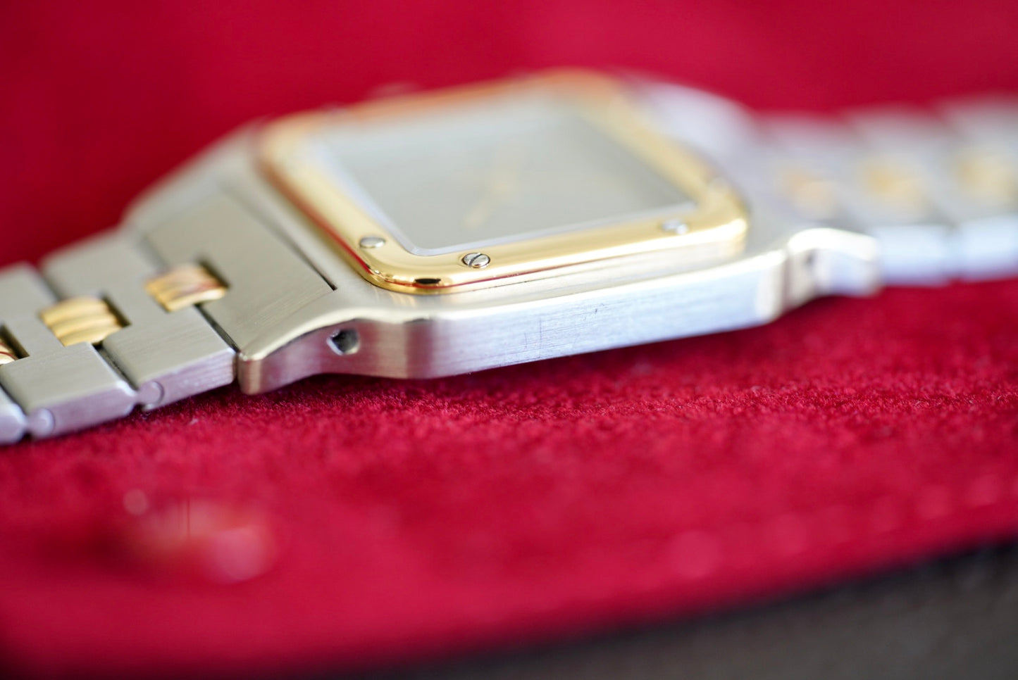 (2961) Cartier Santos Carrée Ghost Godron Bracelet 29x41mm