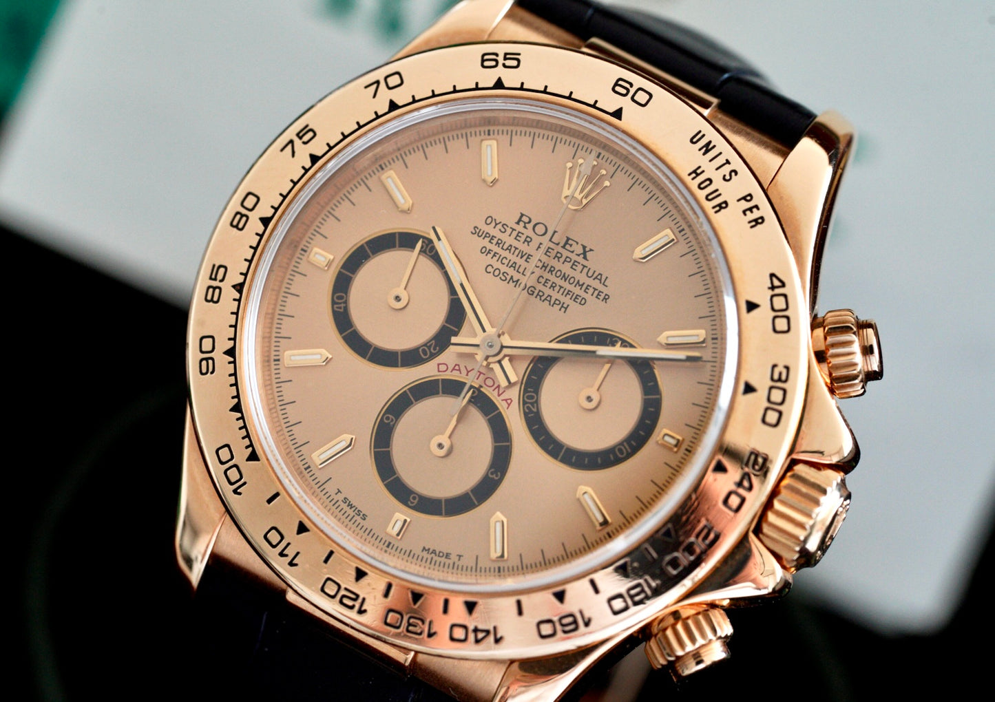 (16518) 1991 Rolex Daytona Zenith 18K Yellow Gold Champagne Dial “Inverted 6” 40mm