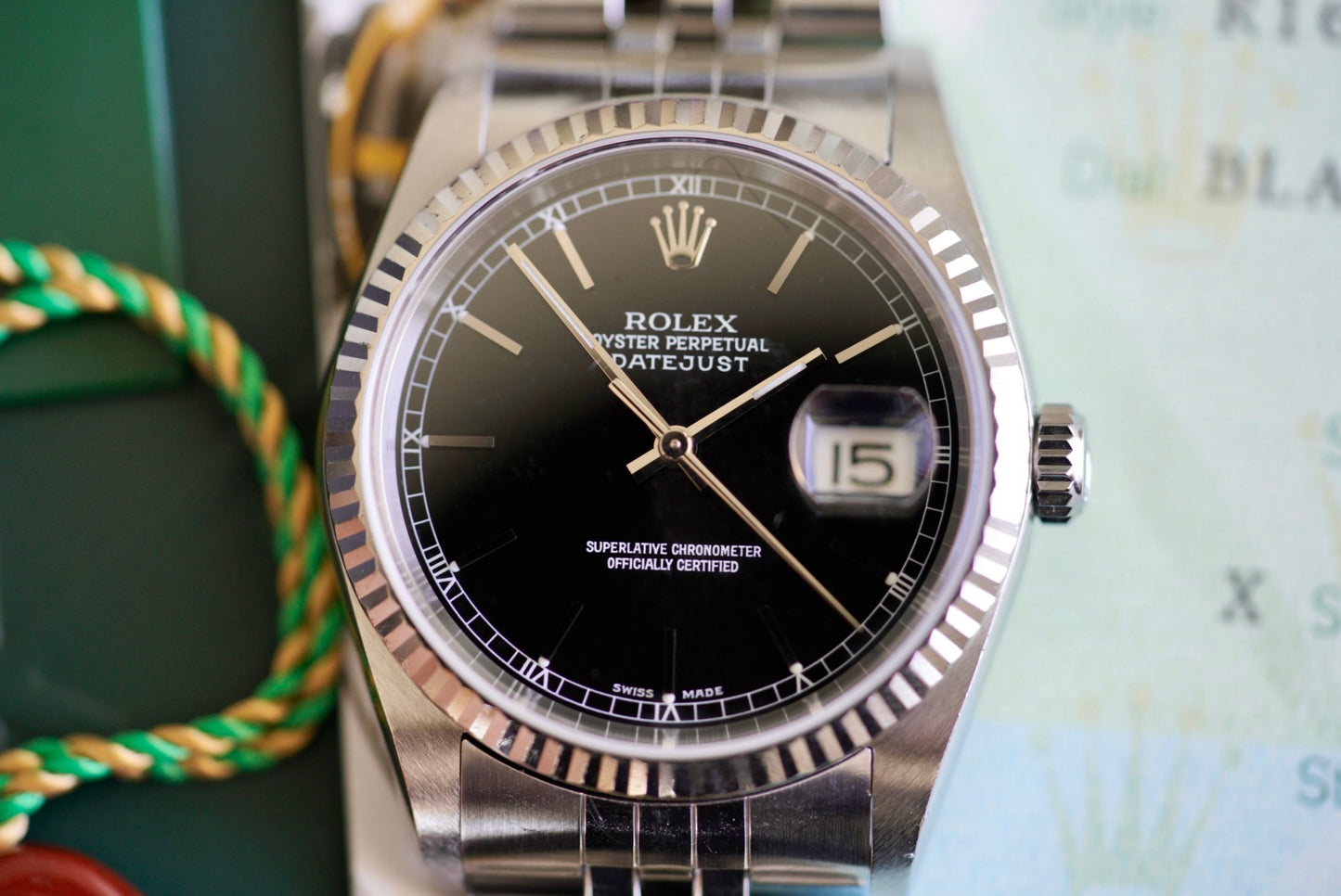 (16234) 2004 Rolex Datejust 36mm Black Dial