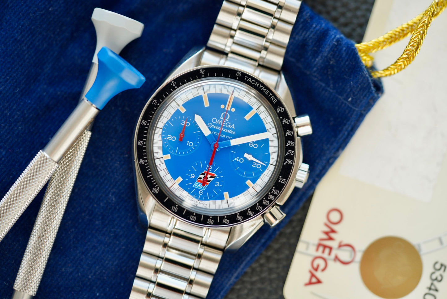 (3510.80) Omega Speedmaster Racing Schumacher Cart Edition 39mm Blue