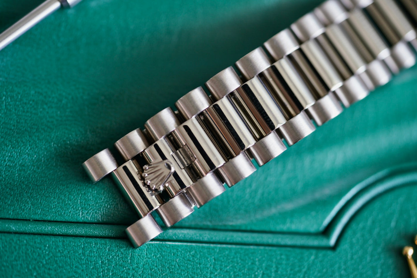 (128239) 2023 Rolex Day-Date Blue Ombrè Baguette Dial 36mm