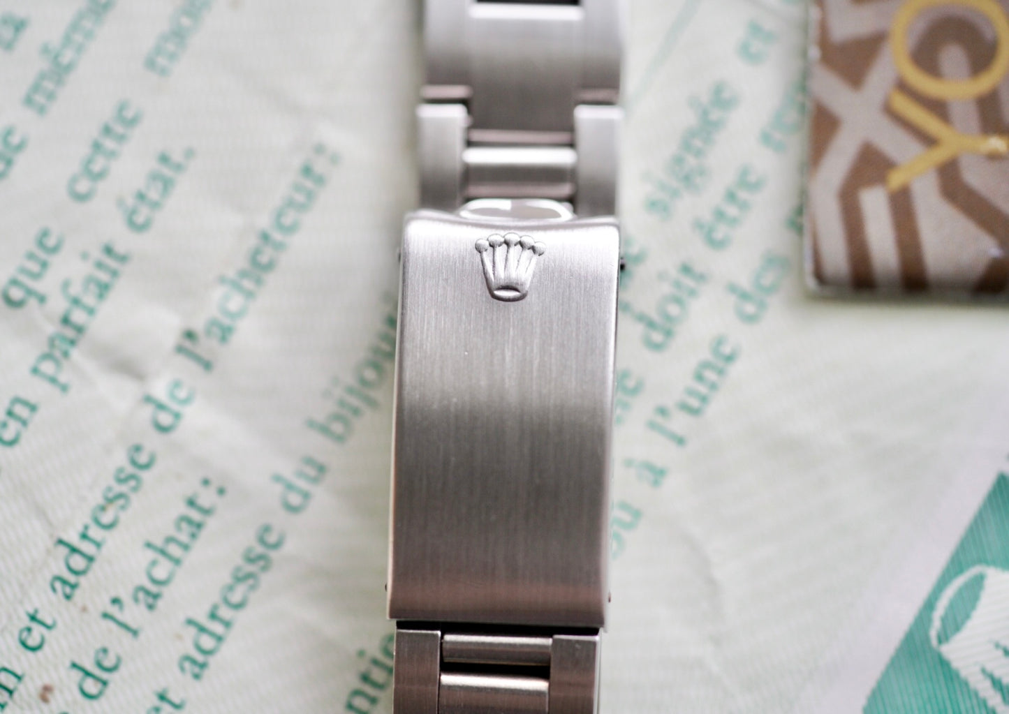 (5500) 1983 Rolex Air-King 34mm Black Dial Gold Markers