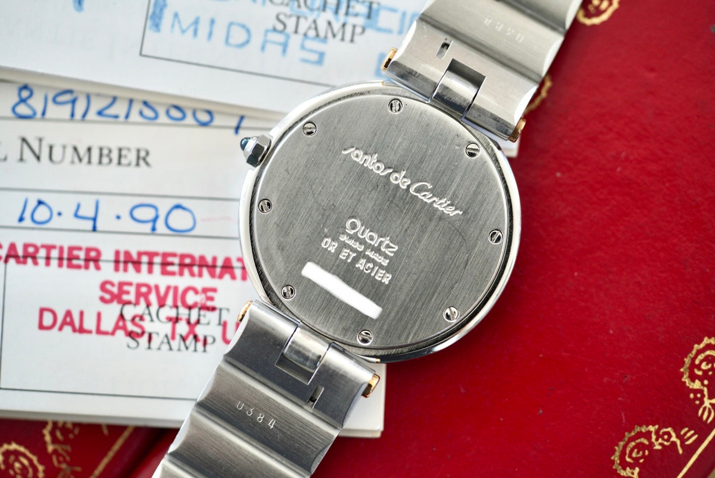 (8192) Cartier Santos Vendome Ghost Dial 32mm Quartz 18K/SS