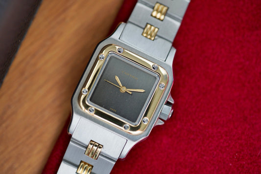 (0902) Cartier Santos Carrée 24mm Ghost Dial Godron