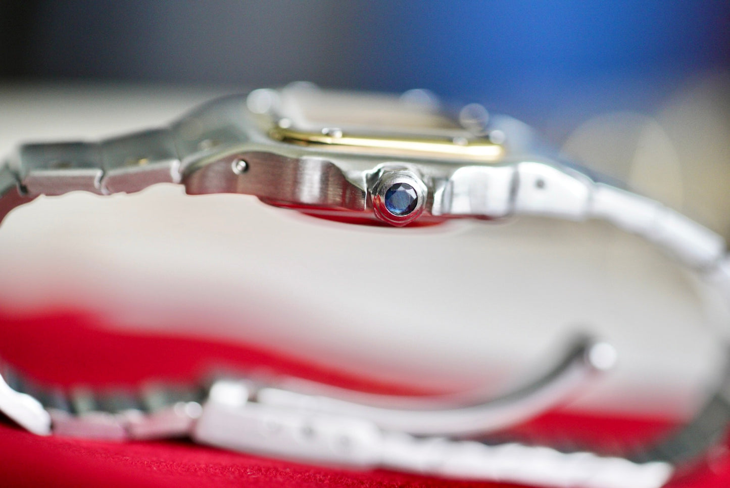 (0902) Cartier Santos Carrée 24mm ‘Golden Ghost’ Dial