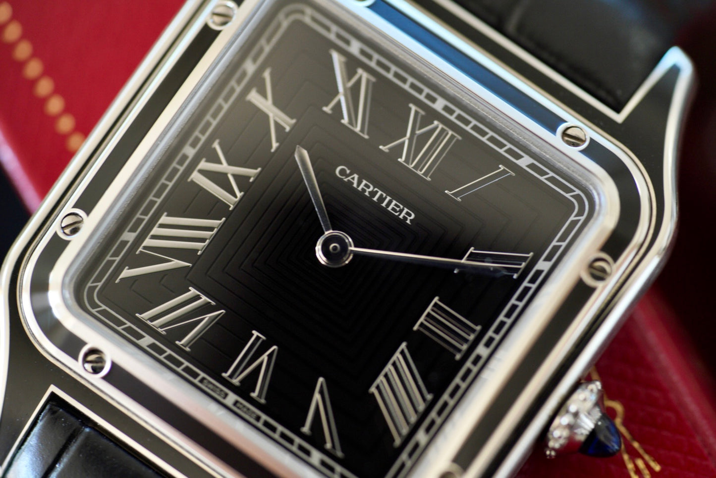 (WSSA0046) 2024 Cartier Santos Dumont Black Lacquer