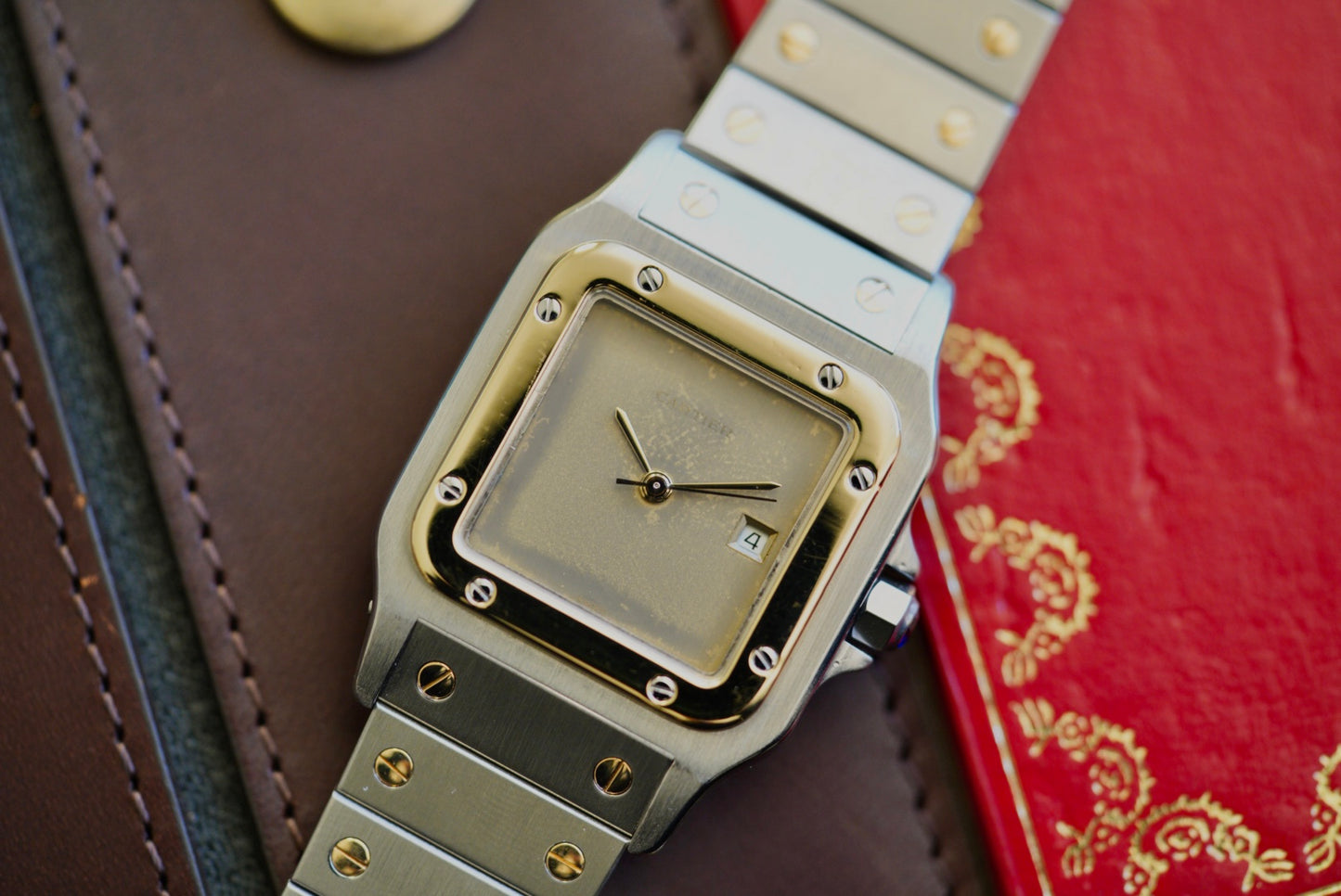 (2961) Cartier Santos Carrée Ghost Dial 29x41mm