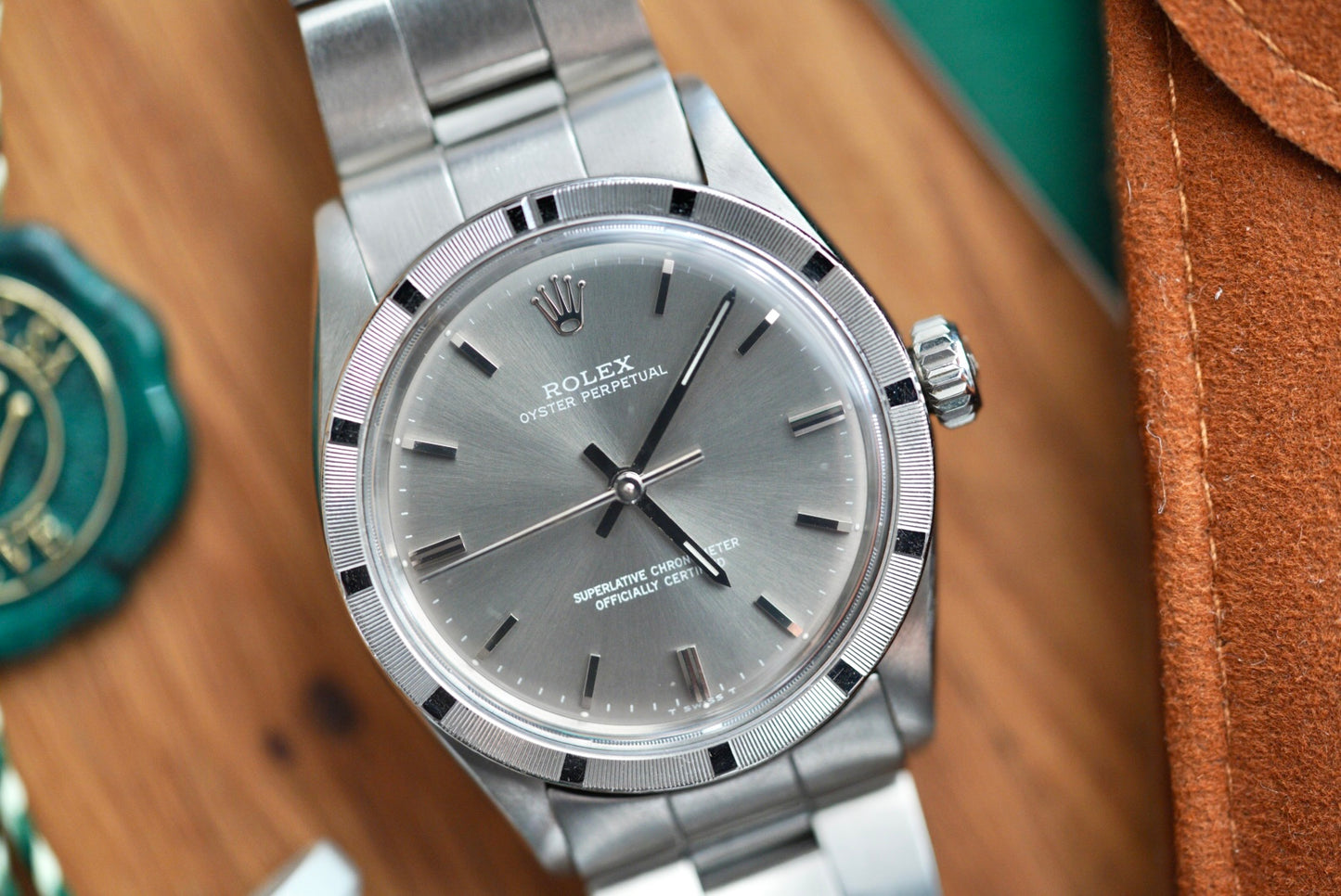(1007) 1962 Rolex Oyster Perpetual 34mm Grey Dial