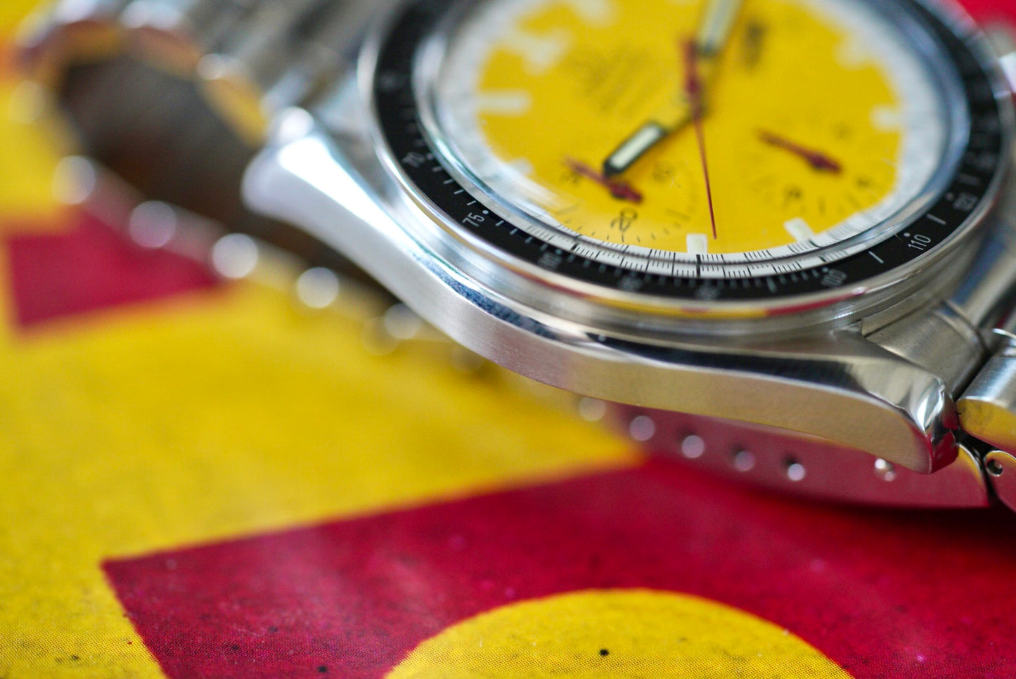 (3510.12) Omega Speedmaster Reduced 39mm Michael Schumacher 'Racing Yellow'