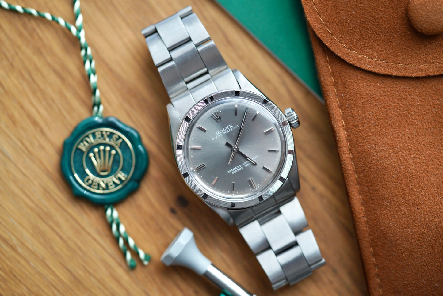(1007) 1962 Rolex Oyster Perpetual 34mm Grey Dial
