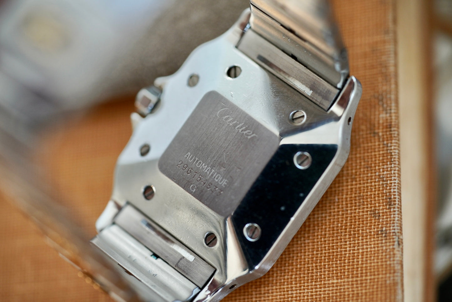 (2961) Cartier Santos Carrée “Godron”