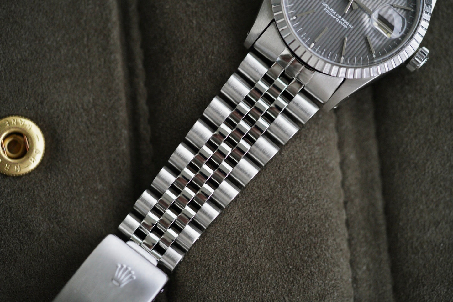 (16030) 1980 Rolex Datejust Grey Tapestry Dial 36mm