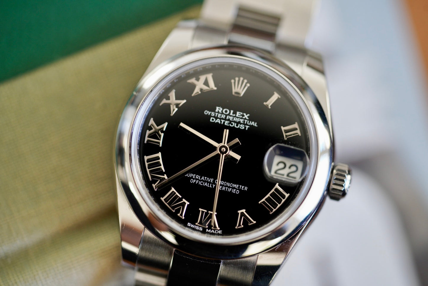 (178240) 2018 Rolex Datejust 31mm Black Roman Dial