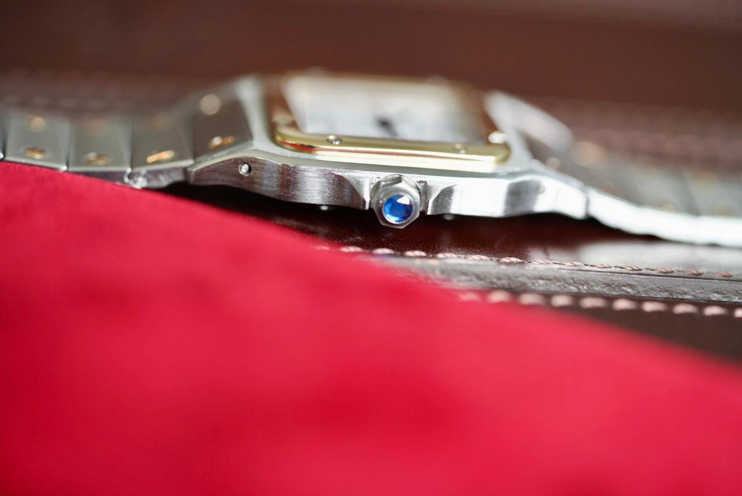 (2961) Cartier Santos Carrée White Spider Dial Large 29mm