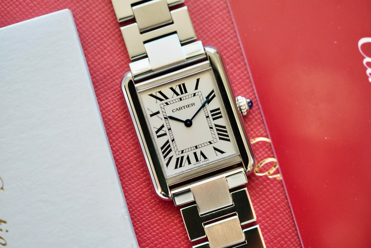 (3170) 2021 Cartier Tank Solo Small Steel Bracelet