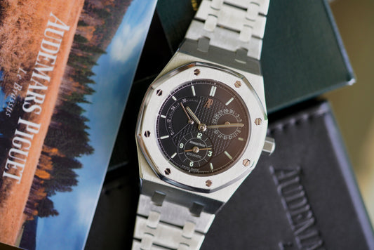 (25730ST) Late 90s Audemars Piguet Royal Oak Dual Time Black Dial 36mm