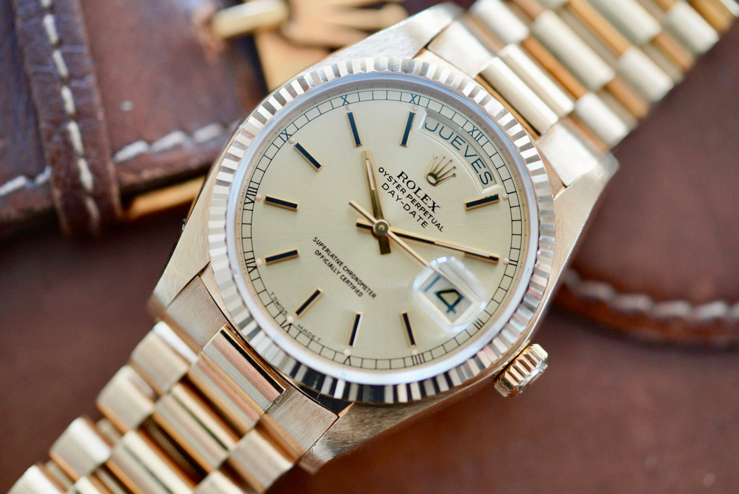 (18038) 1980 Rolex Day-Date 36mm Spanish Day Wheel