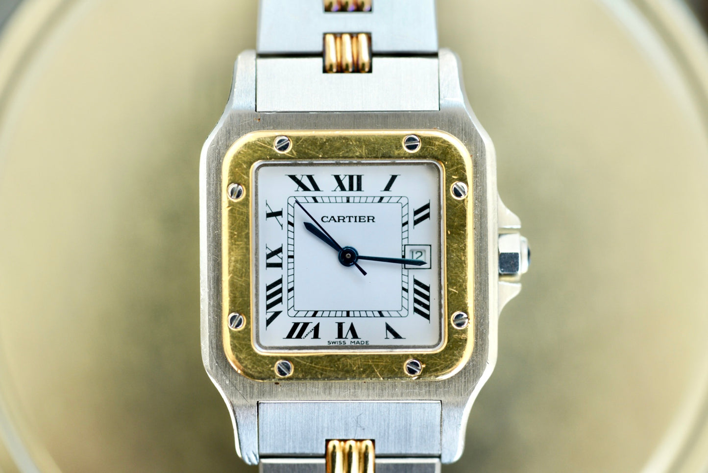(2961) Cartier Santos Carrée “Godron”
