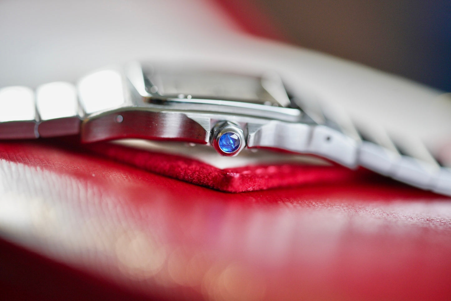 (2319) Cartier Santos Galbée 29x41mm Guilloché Dial Automatic