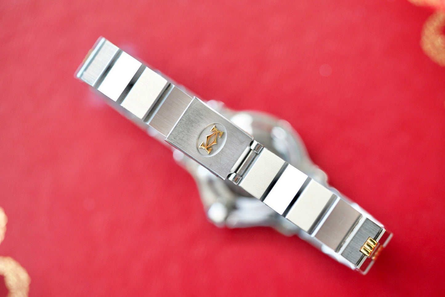 (0907) 1980s Cartier Santos Octagon Godron 24mm Automatic