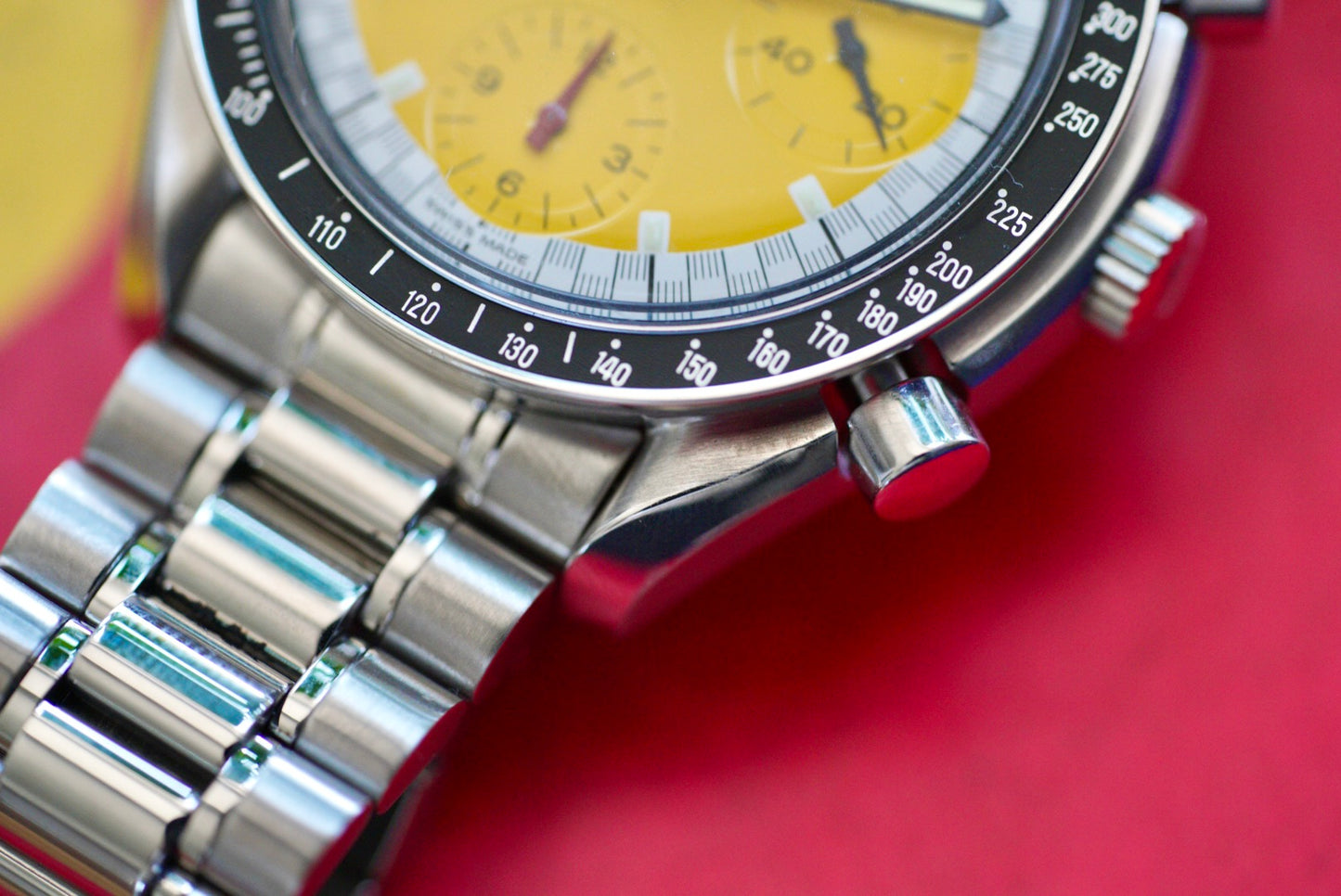 (3510.12) Omega Speedmaster Reduced 39mm Michael Schumacher 'Racing Yellow'