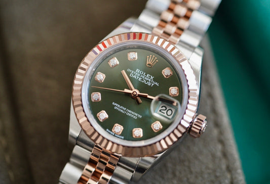(279171) 2019 Rolex Datejust 28mm Olive Green Diamond Dial