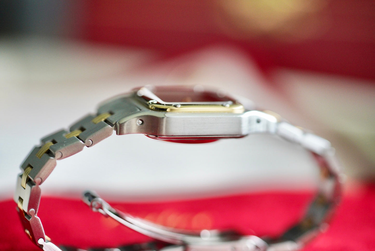 (0902) Cartier Santos Carrée 24mm Ghost Dial Godron